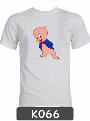 Remera estampada Porky. K066